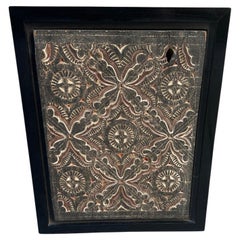 Andrianna Shamaris Framed Antique Hand Carved Panel 