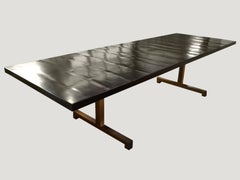 Andrianna Shamaris French Polished Cube Base Dining Table