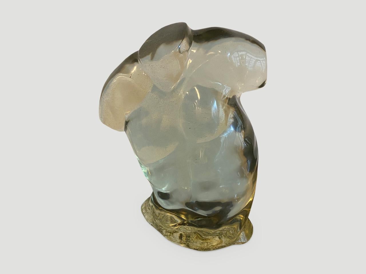 Modern Andrianna Shamaris Glass Male Torso