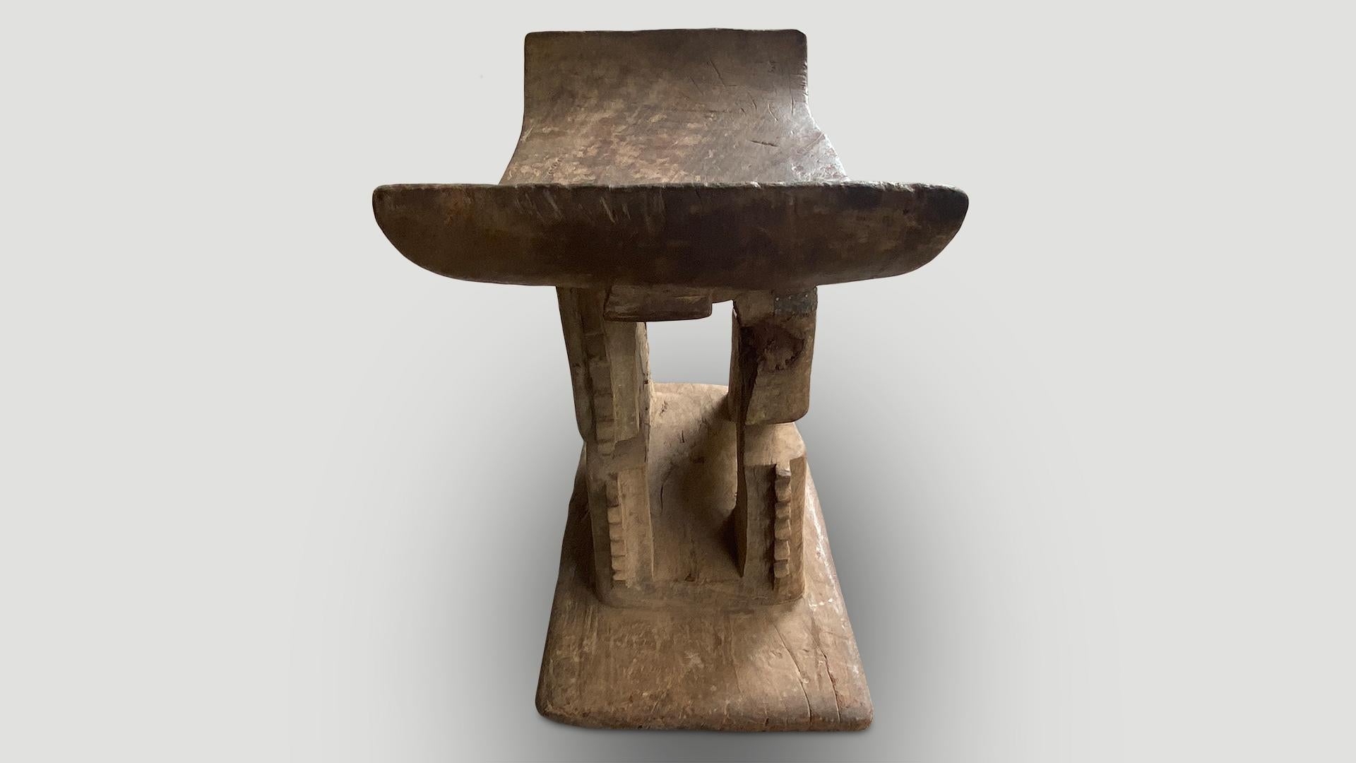 Andrianna Shamaris Hand Carved Antique Ashanti Stool In Excellent Condition In New York, NY