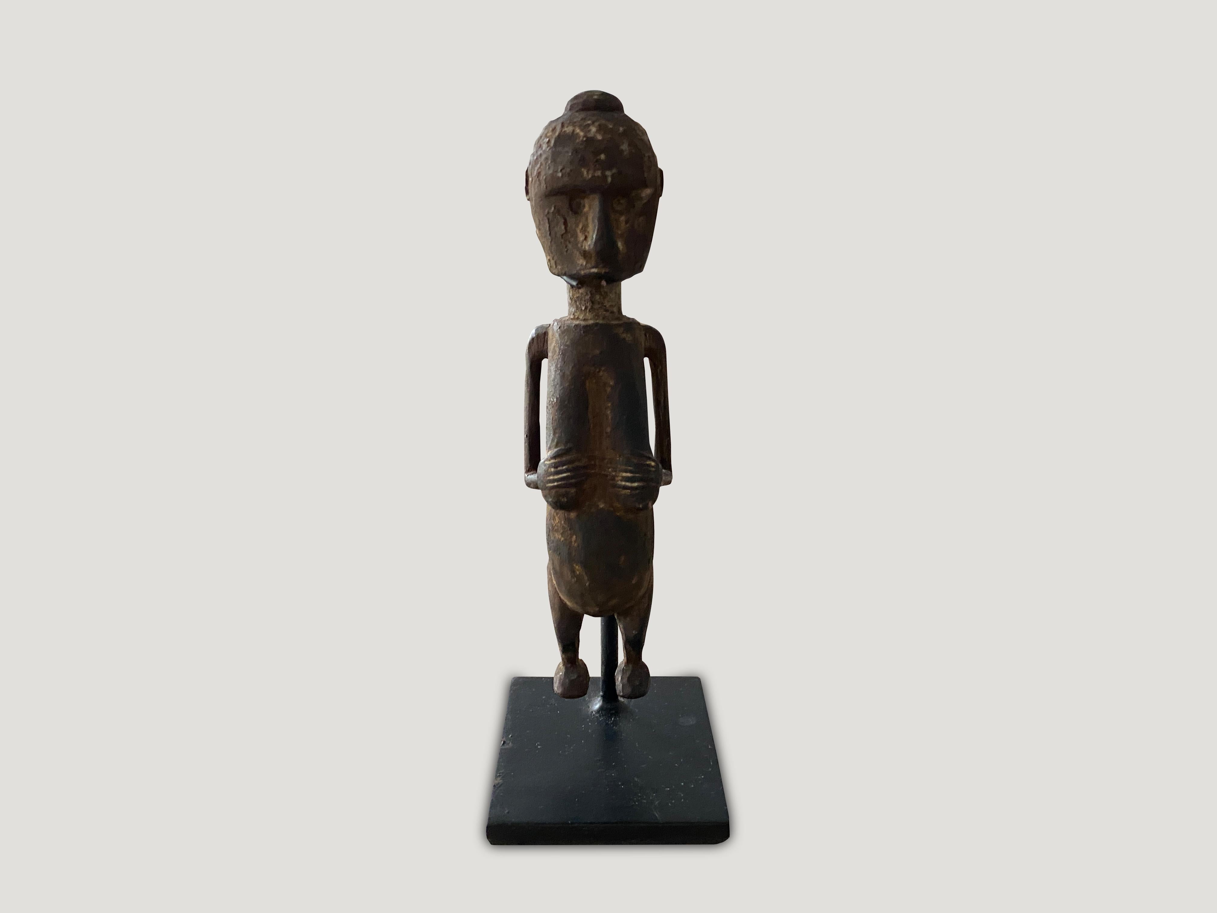 Primitive Andrianna Shamaris Hand Carved Wooden Figurine