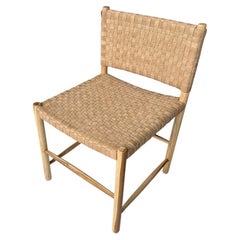 Andrianna Shamaris Handwoven Minimalist Leather Chair