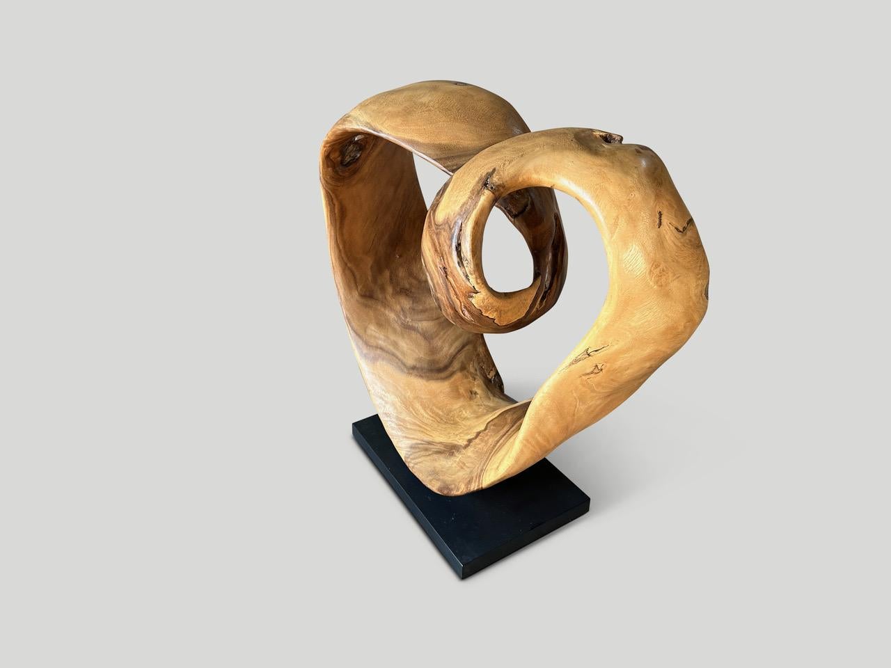 Organic Modern Andrianna Shamaris Heart Shaped Sculpture For Sale