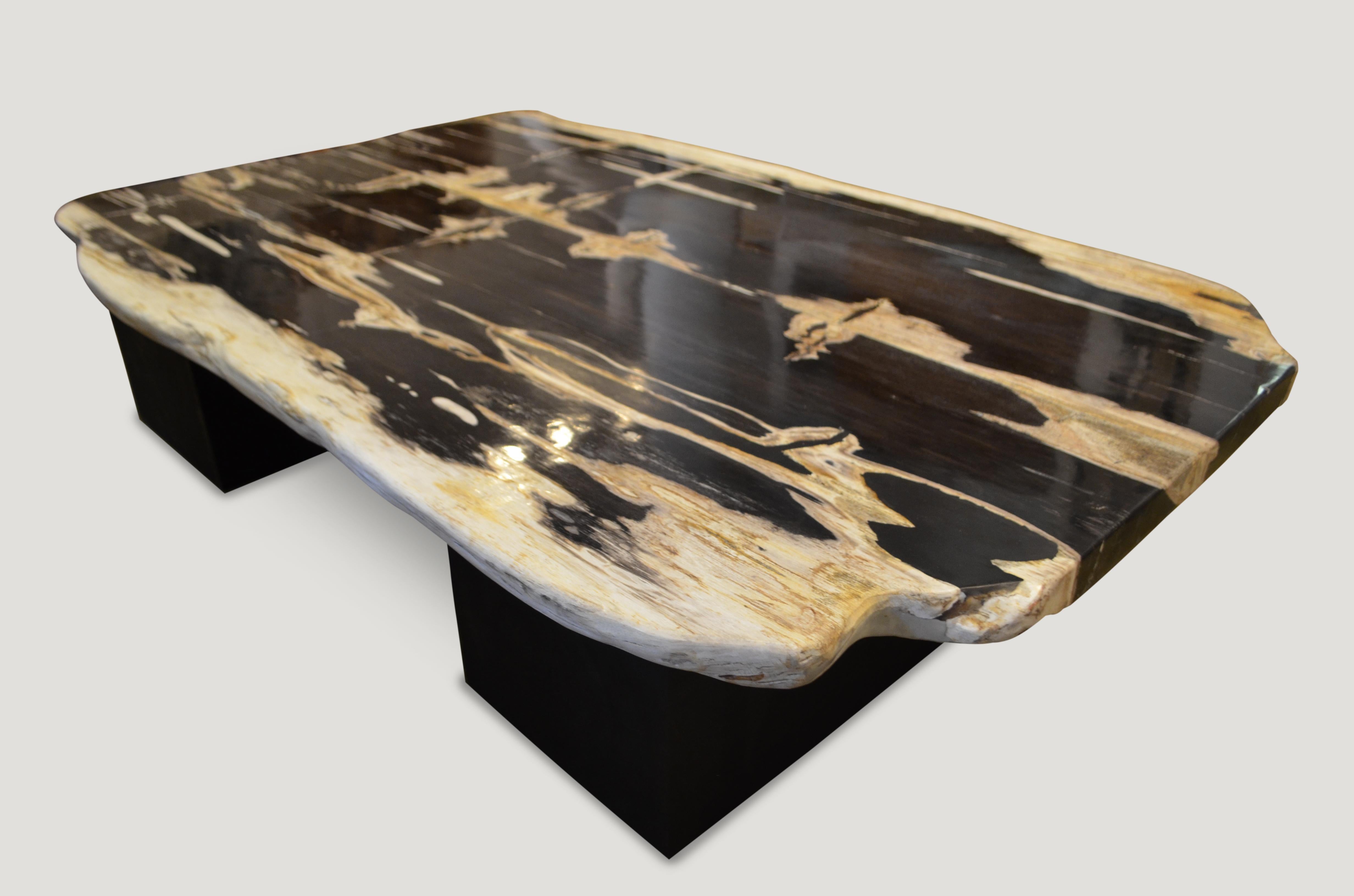 Andrianna Shamaris High Quality Petrified Wood Coffee Table In Excellent Condition In New York, NY