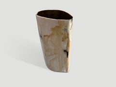 Andrianna Shamaris High Quality Petrified Wood Side Table