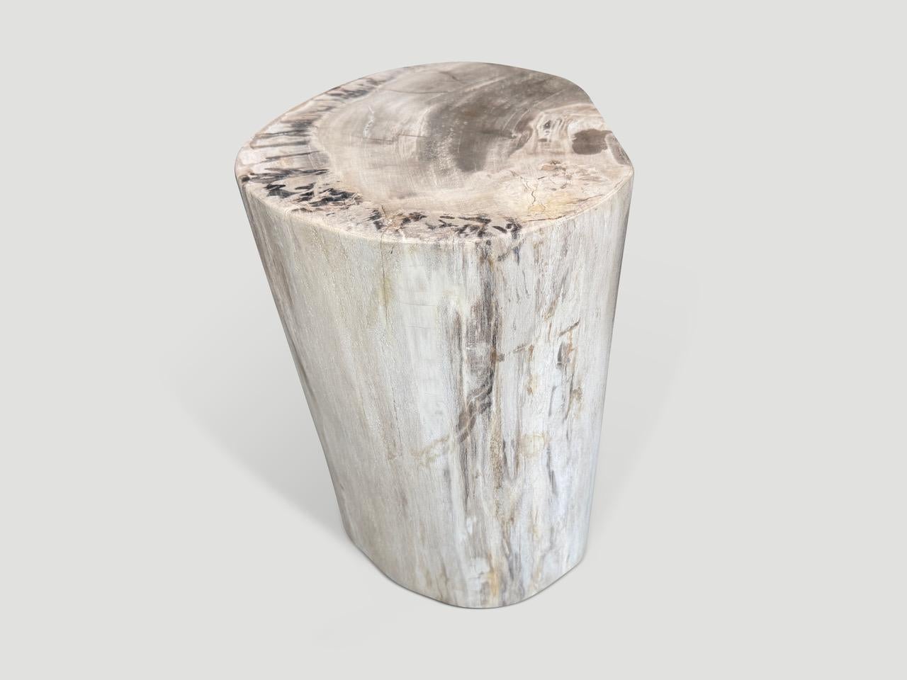 Andrianna Shamaris Mesa auxiliar de madera petrificada de alta calidad en Excelente estado para la venta en New York, NY
