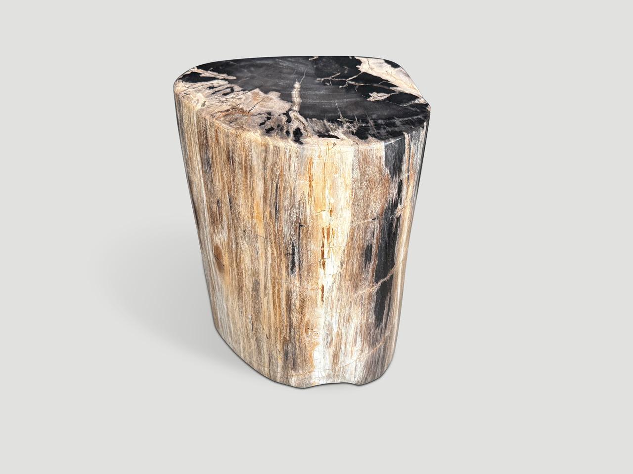 Andrianna Shamaris Mesa auxiliar de madera petrificada de alta calidad en Excelente estado para la venta en New York, NY