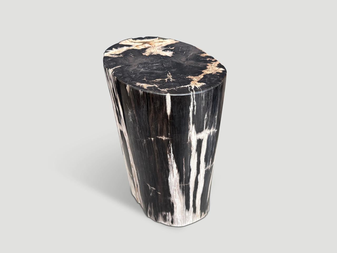 Andrianna Shamaris Mesa auxiliar de madera petrificada de alta calidad en Excelente estado para la venta en New York, NY