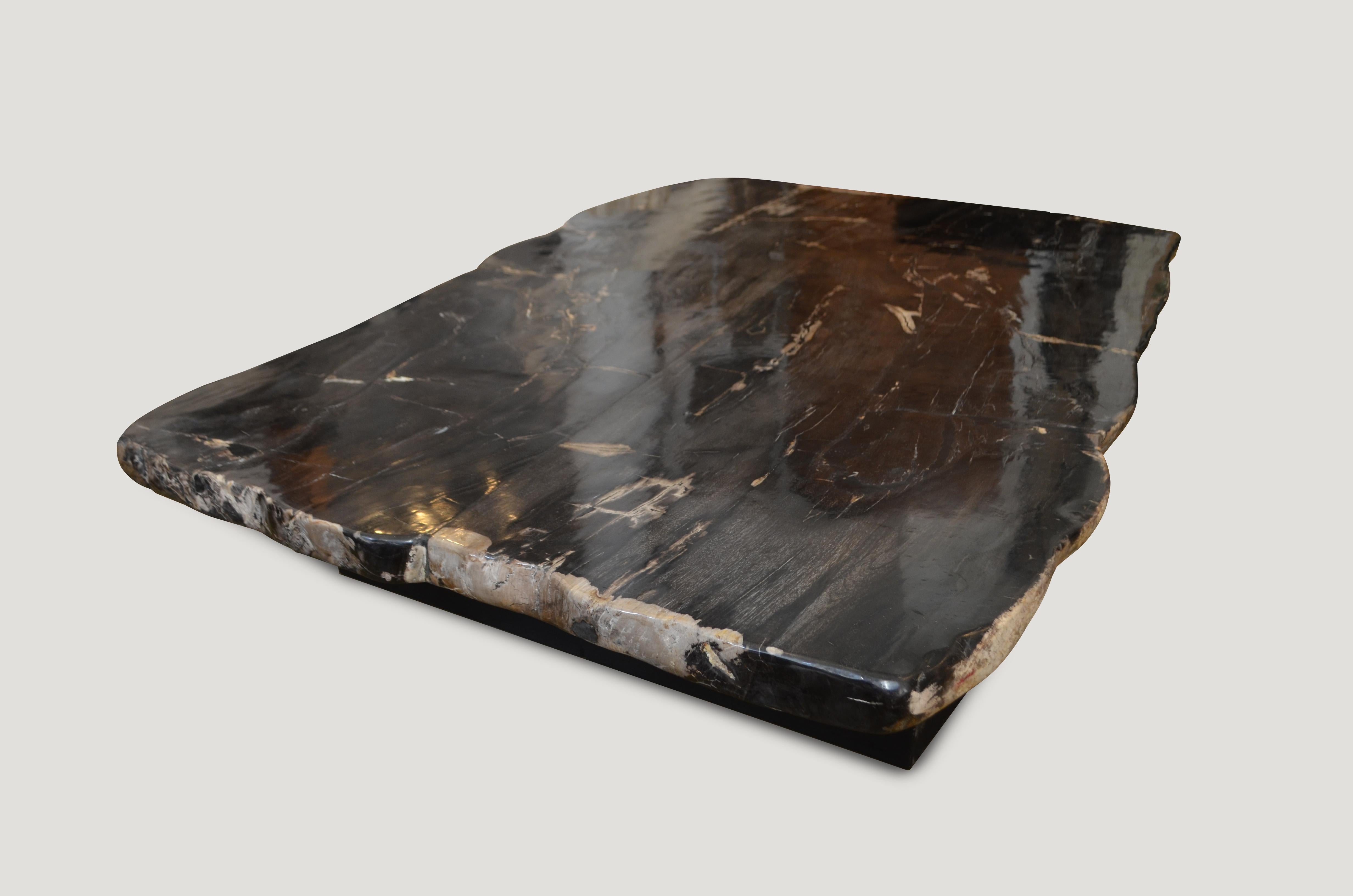 Organic Modern Andrianna Shamaris High Quality Petrified Wood Table