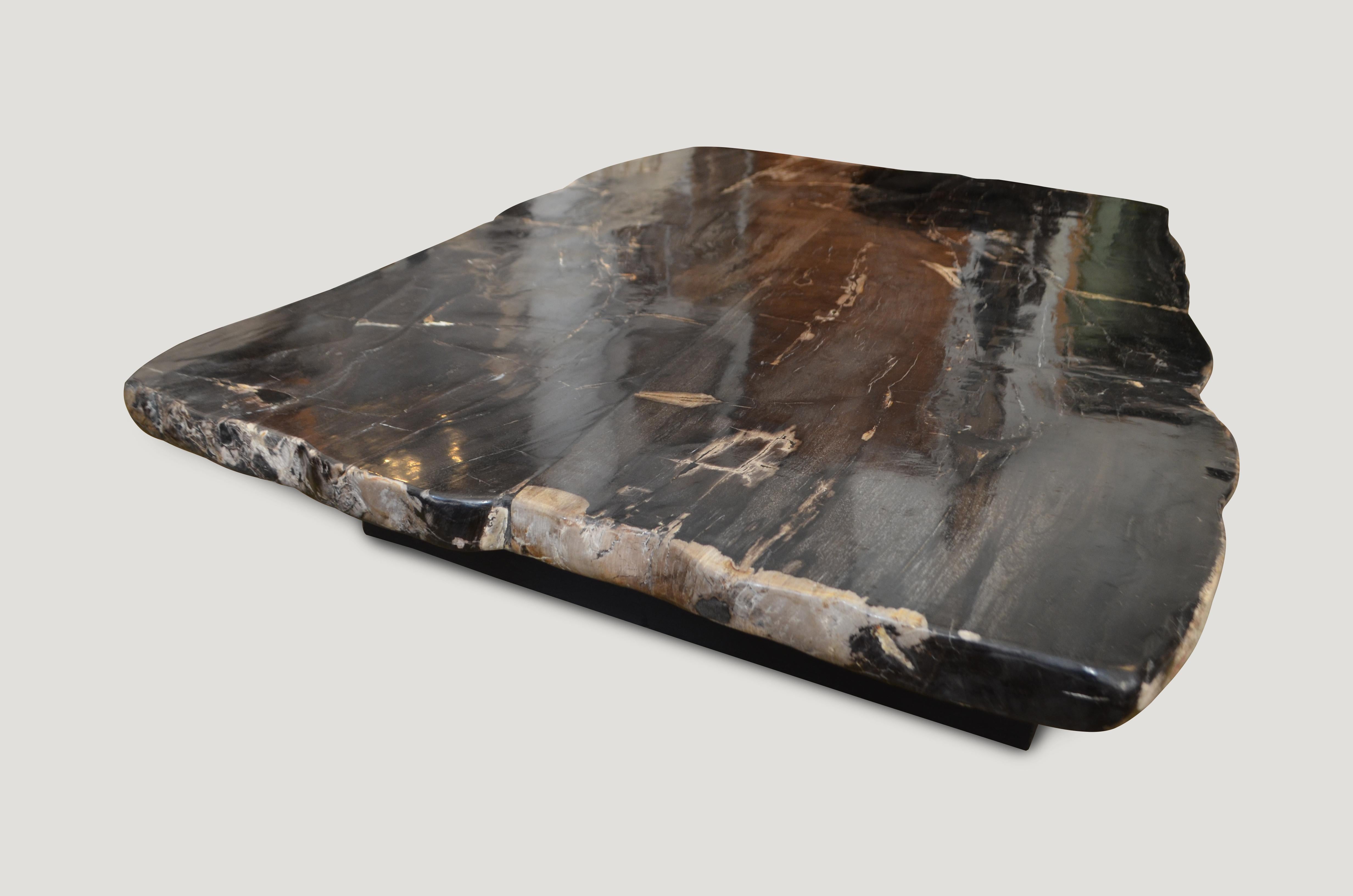 Contemporary Andrianna Shamaris High Quality Petrified Wood Table