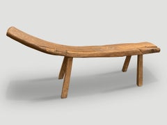 Andrianna Shamaris Impressionions in the Woods, panchina in legno di teak antico