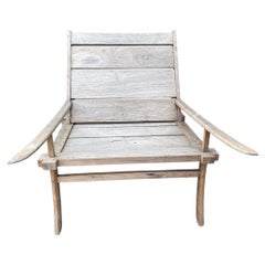 Impressive Antique Teak Wood Chair or Chaise