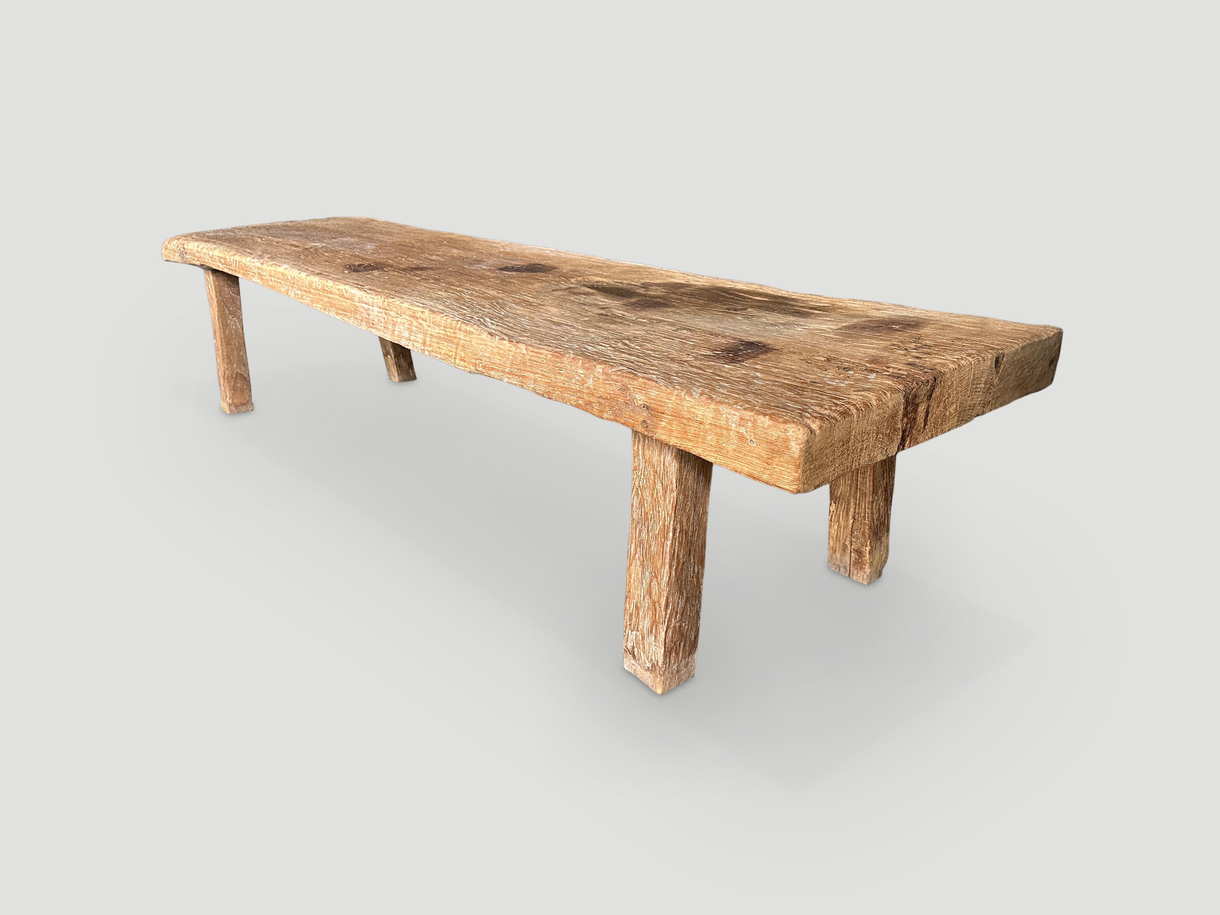 Impressive Antique Teak Wood Coffee Table or Bench In Excellent Condition In New York, NY