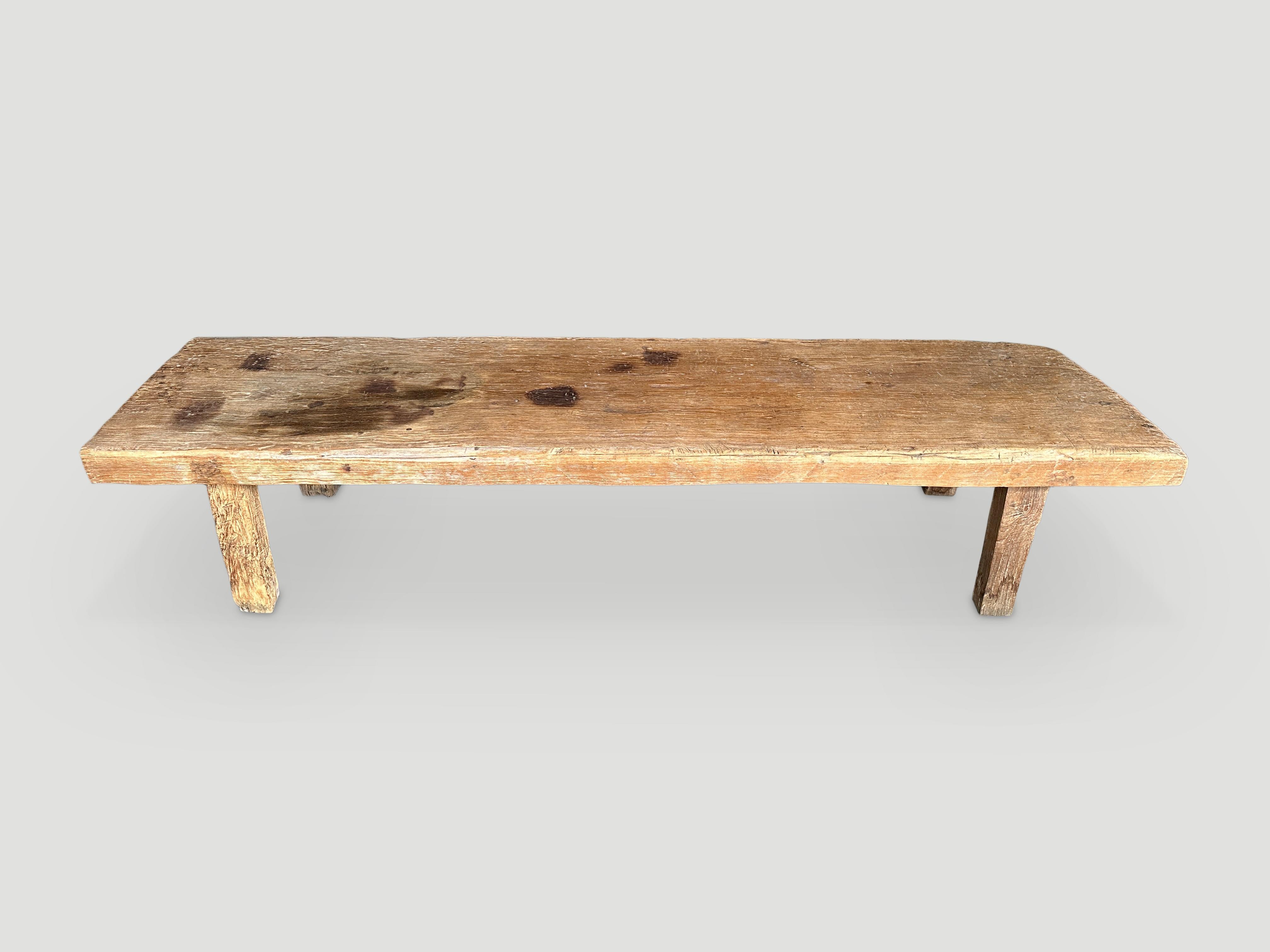Mid-20th Century Impressive Antique Teak Wood Coffee Table or Bench