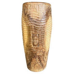 Andrianna Shamaris Impressive Antique Teak Wood Hand Carved Container
