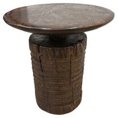 Used Andrianna Shamaris Impressive Century Old Teak Wood Side Table or Entry Table