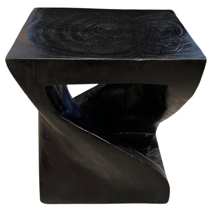 Andrianna Shamaris Impressive Charred Suar Wood Pedestal