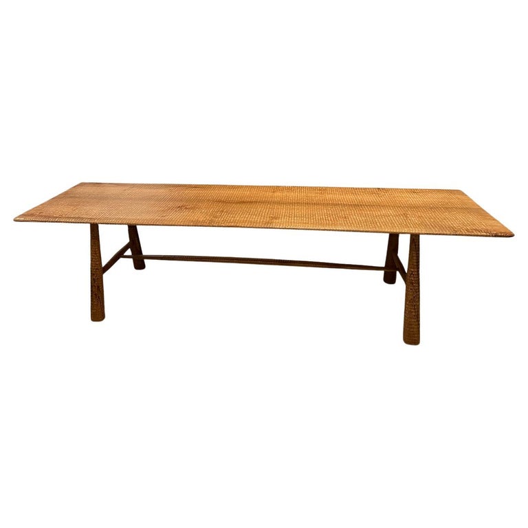 Andrianna Shamaris Impressive Hand Carved Teak Wood Dining Table or