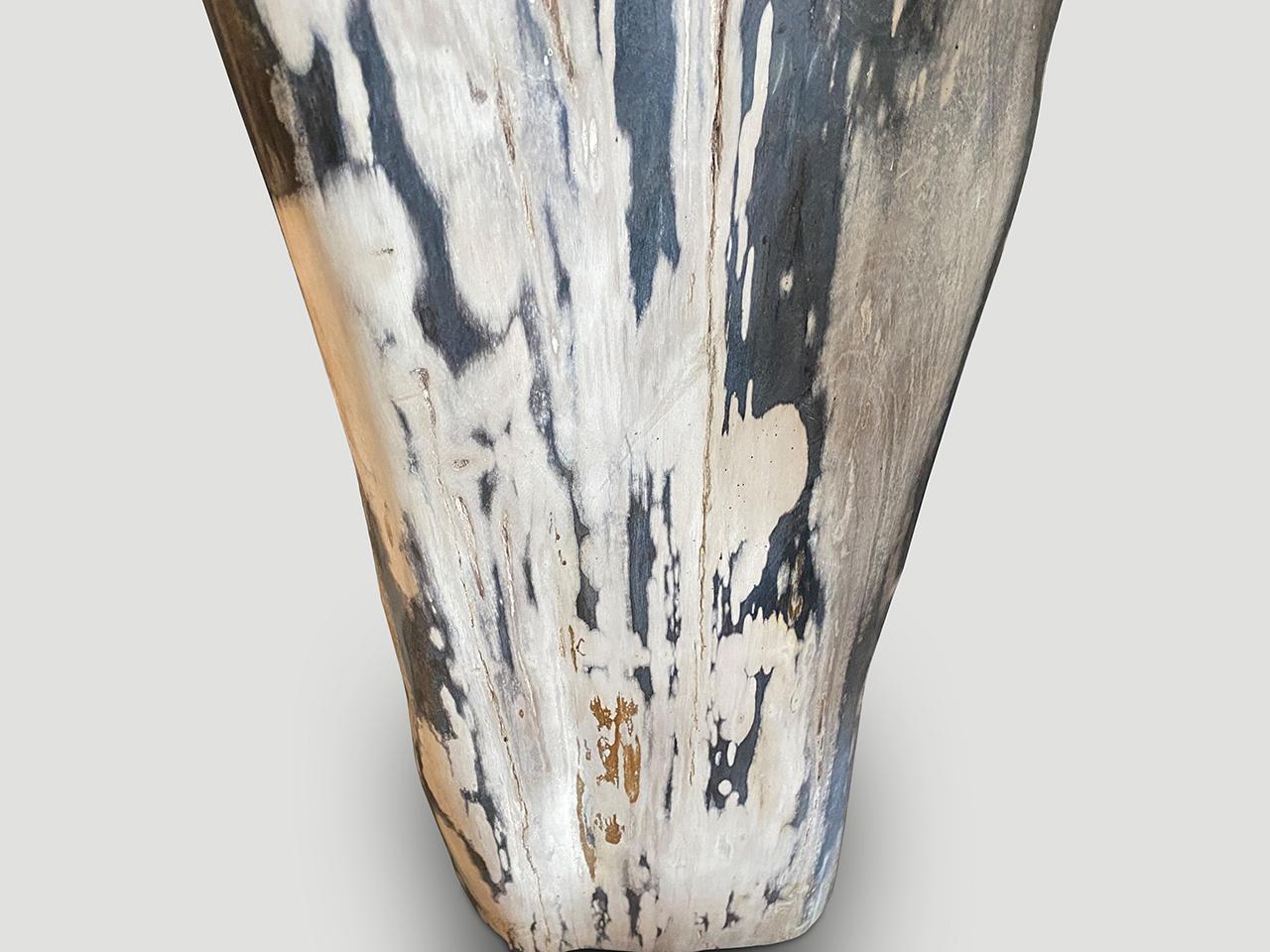 Andrianna Shamaris Impressive High Quality Petrified Wood Pedestal For Sale 1