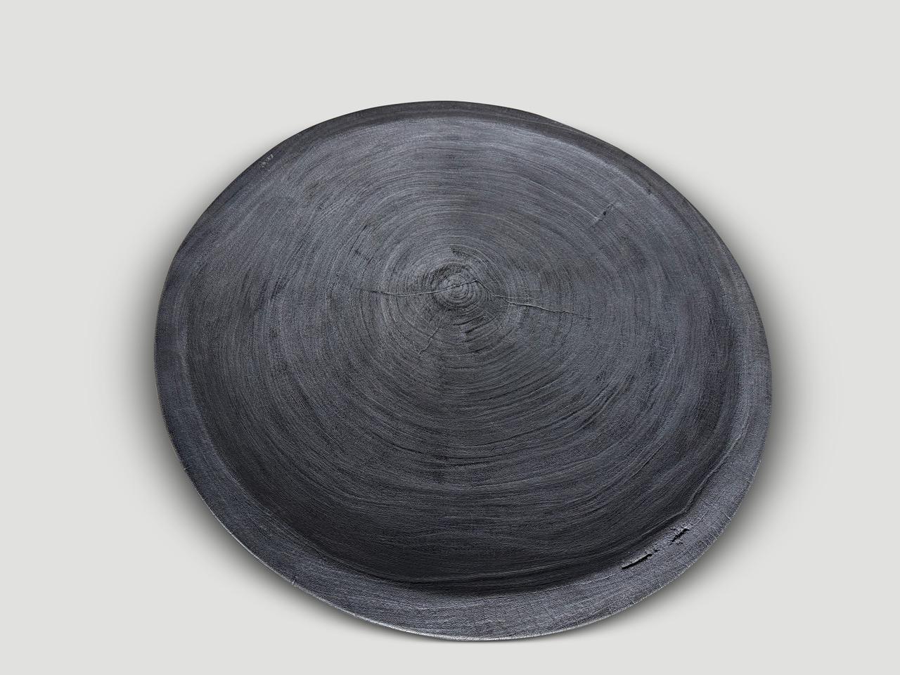 Andrianna Shamaris Impressive Large Suar Wood Charred Platter In Excellent Condition For Sale In New York, NY