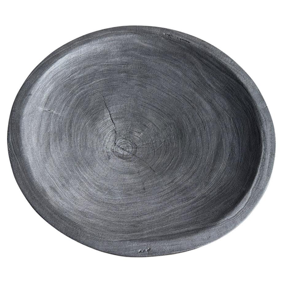 Andrianna Shamaris Impressive Large Suar Wood Charred Platter For Sale