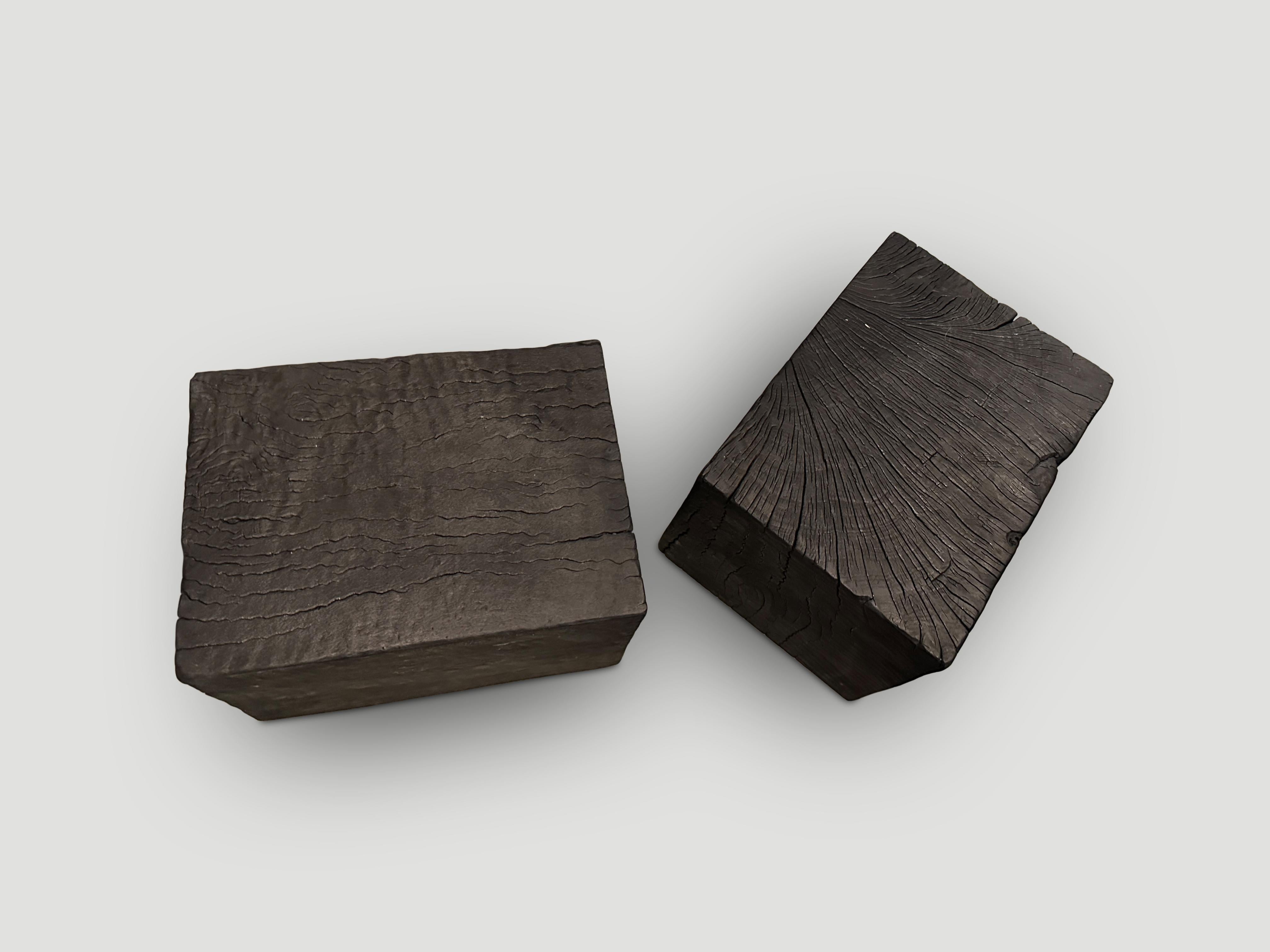 Wood Andrianna Shamaris Impressive Live Edge Charred Coffee Table or Bench