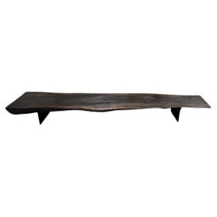 Andrianna Shamaris Impressive Long Suar Wood Charred Bench