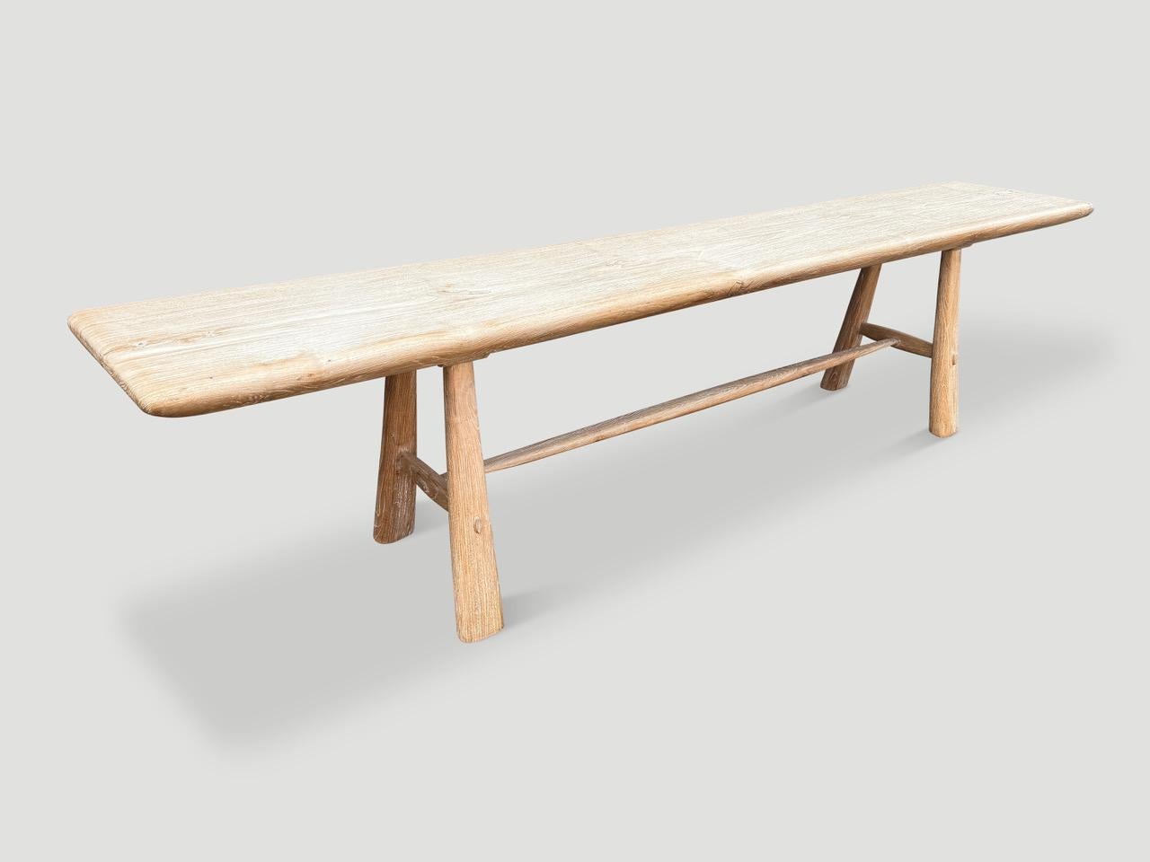 Mid-Century Modern Andrianna Shamaris Impressive Milky Toned Long Console or Dining Table For Sale