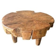 Andrianna Shamaris Impressive Modern Organic Teak Wood Coffee Table