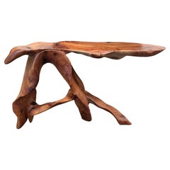 Andrianna Shamaris Impressive One Of a Kind Mahogany Wood Console Table