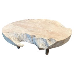 Andrianna Shamaris Impressive Organic Round Teak Wood Coffee Table