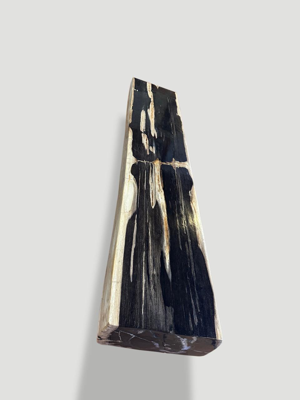 Andrianna Shamaris Impressive Petrified Wood Bench In Excellent Condition For Sale In New York, NY