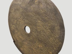 Andrianna Shamaris Impressive Round Stone Disk on Metal Stand