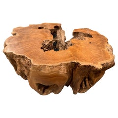 Andrianna Shamaris Beeindruckender skulpturaler Couchtisch aus altem Teakholz, Jahrhundert