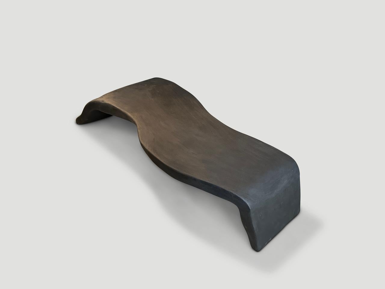Andrianna Shamaris Impressive Sculptural Charred Coffee Table or Bench For Sale 1
