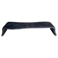Andrianna Shamaris Impressive Sculptural Charred Coffee Table or Bench