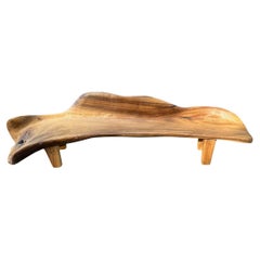 Andrianna Shamaris Impressive Sculptural Suar Wood Bench