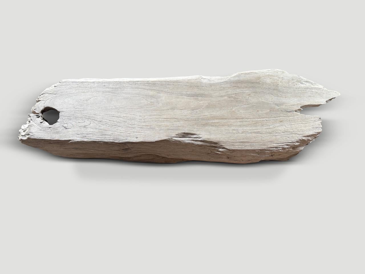 Andrianna Shamaris Impressions in the Wood Wood Woods Bench ou Coffee Table Excellent état - En vente à New York, NY