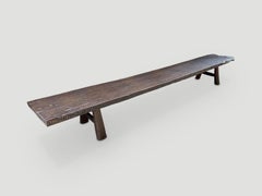 Andrianna Shamaris Impressive Teak Wood Long Bench