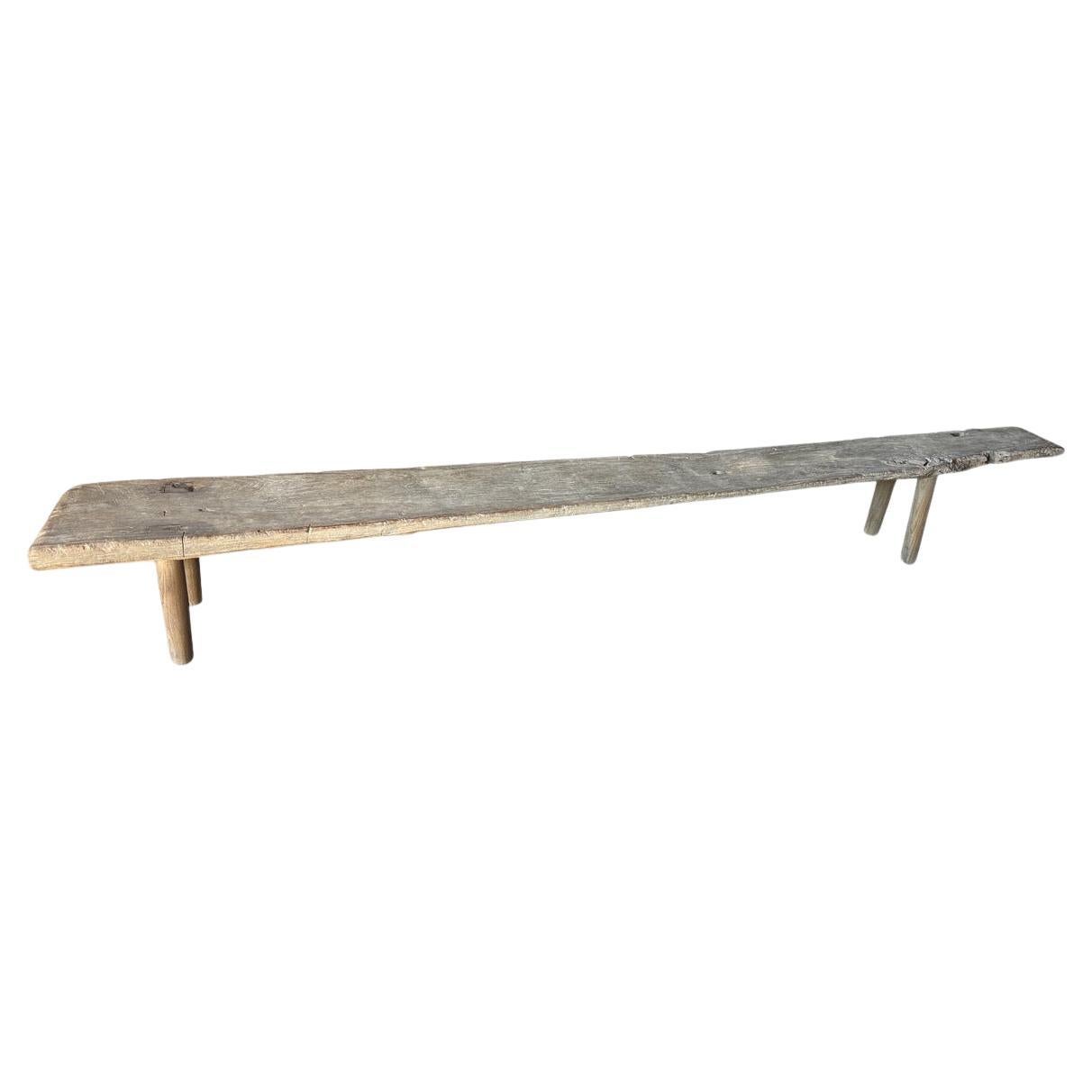 Andrianna Shamaris Impressive Wabi Sabi Long Teak Wood Bench