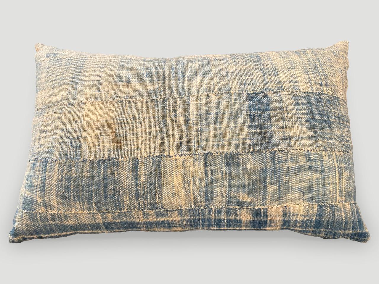 Tribal Andrianna Shamaris Indigo Antique Textile Pillow