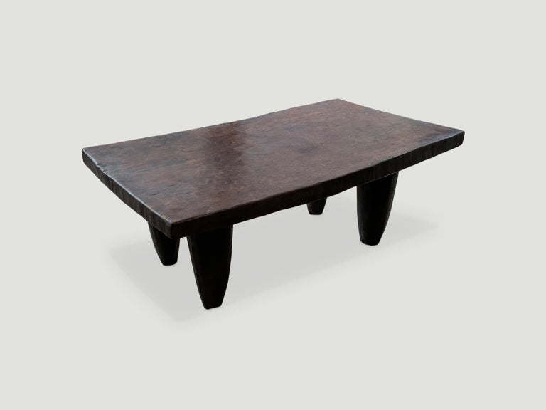 Andrianna Shamaris Iroko Wood African Bench or Coffee Table at 1stDibs