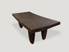 Andrianna Shamaris Iroko Wood African Bench or Coffee Table