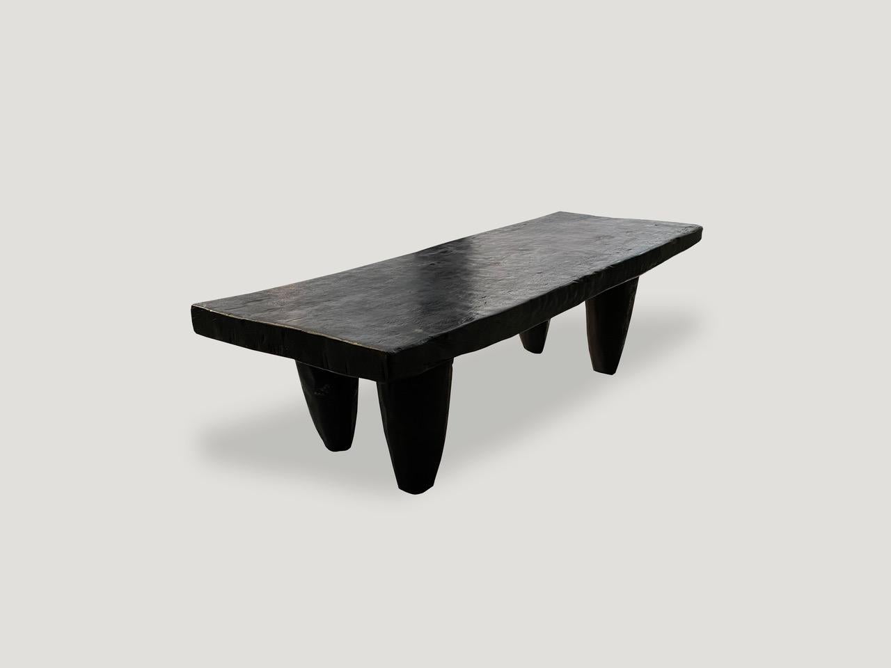 Andrianna Shamaris Iroko Wood African Bench or Coffee Table In Excellent Condition In New York, NY