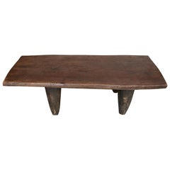 Antique Andrianna Shamaris Iroko Wood African Bench or Coffee Table