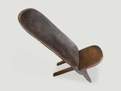 Andrianna Shamaris Iroko Wood African Hand Carved Chair