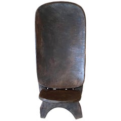 Andrianna Shamaris Iroko Wood African Hand Carved Chair