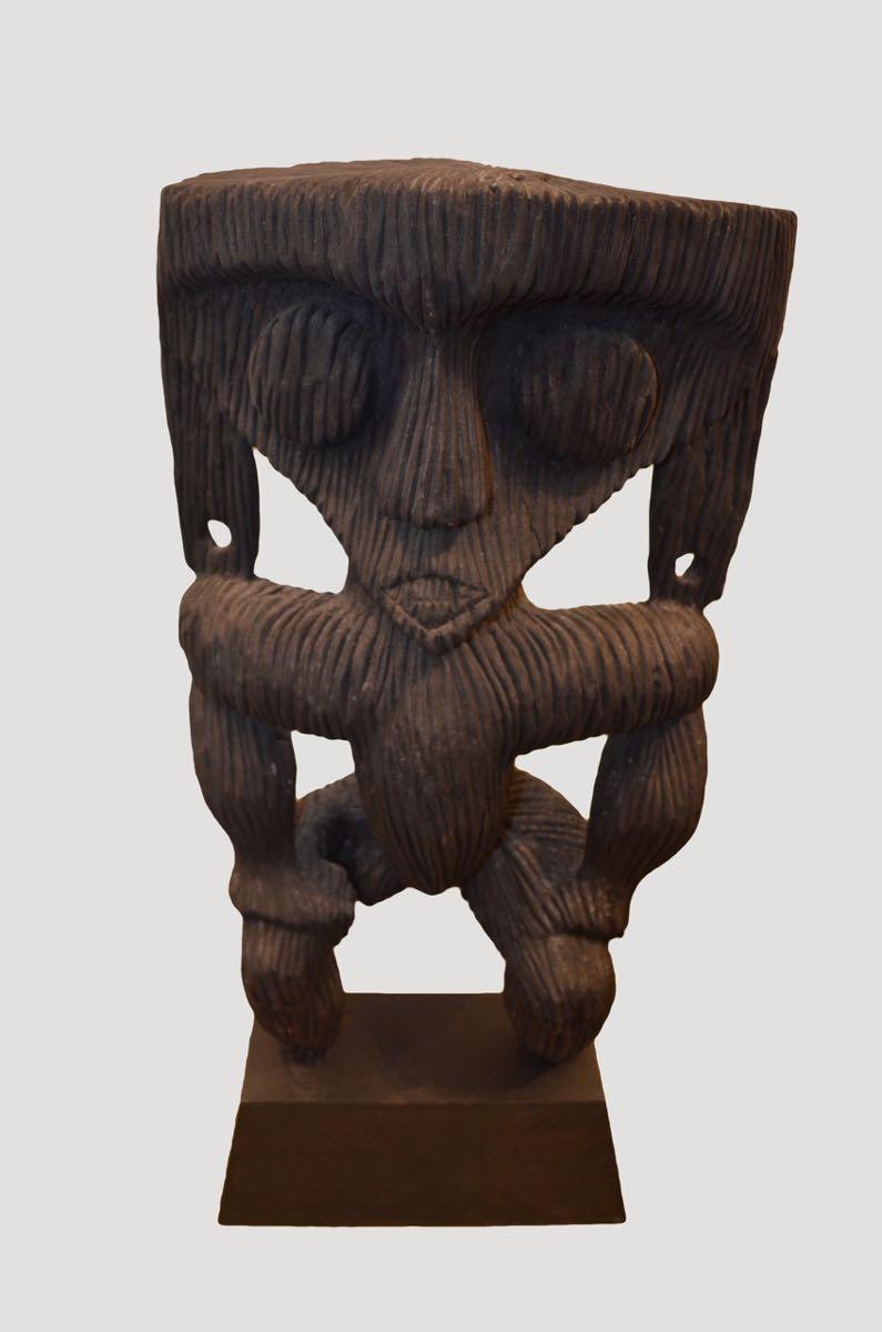 Andrianna Shamaris Iron Wood Modang Sculpture In Excellent Condition In New York, NY