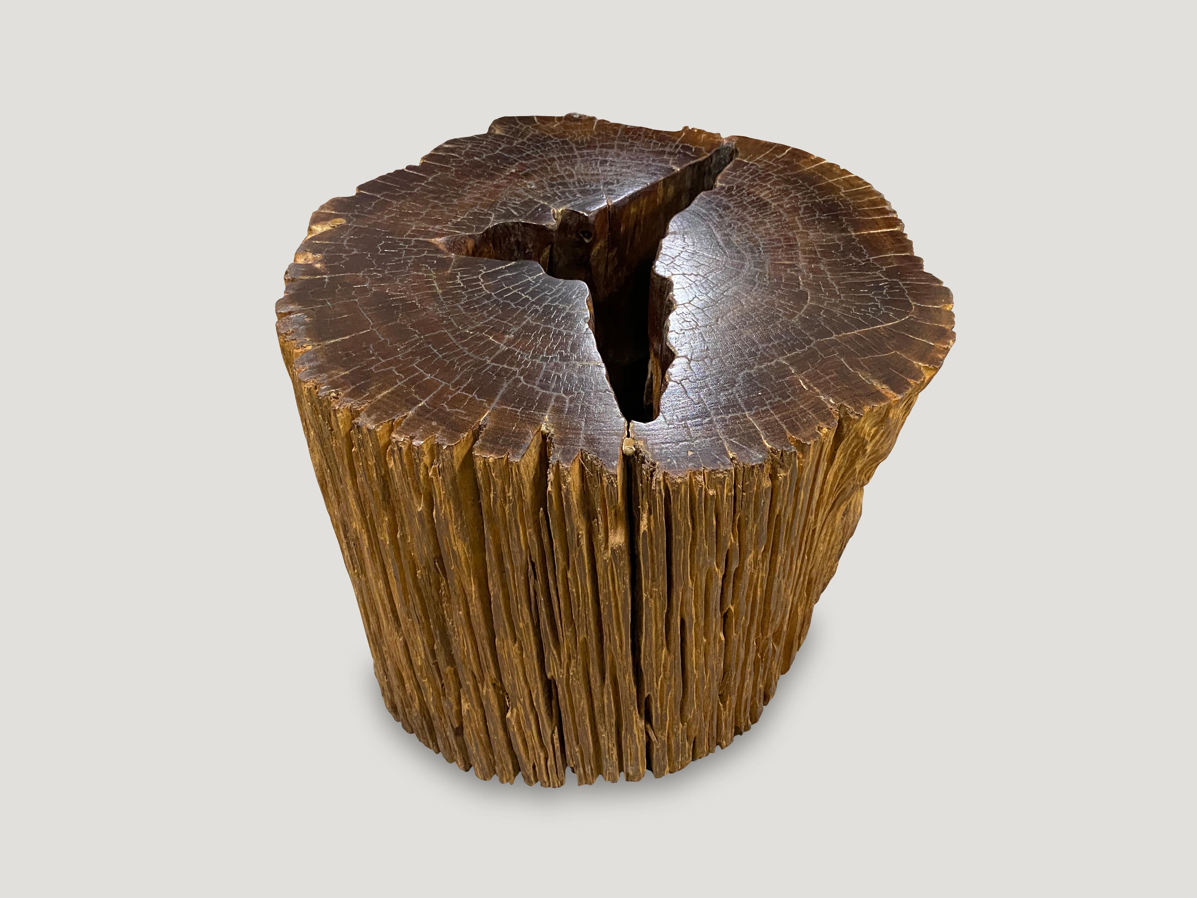 Table d'appoint Andrianna Shamaris en bois de fer Excellent état - En vente à New York, NY