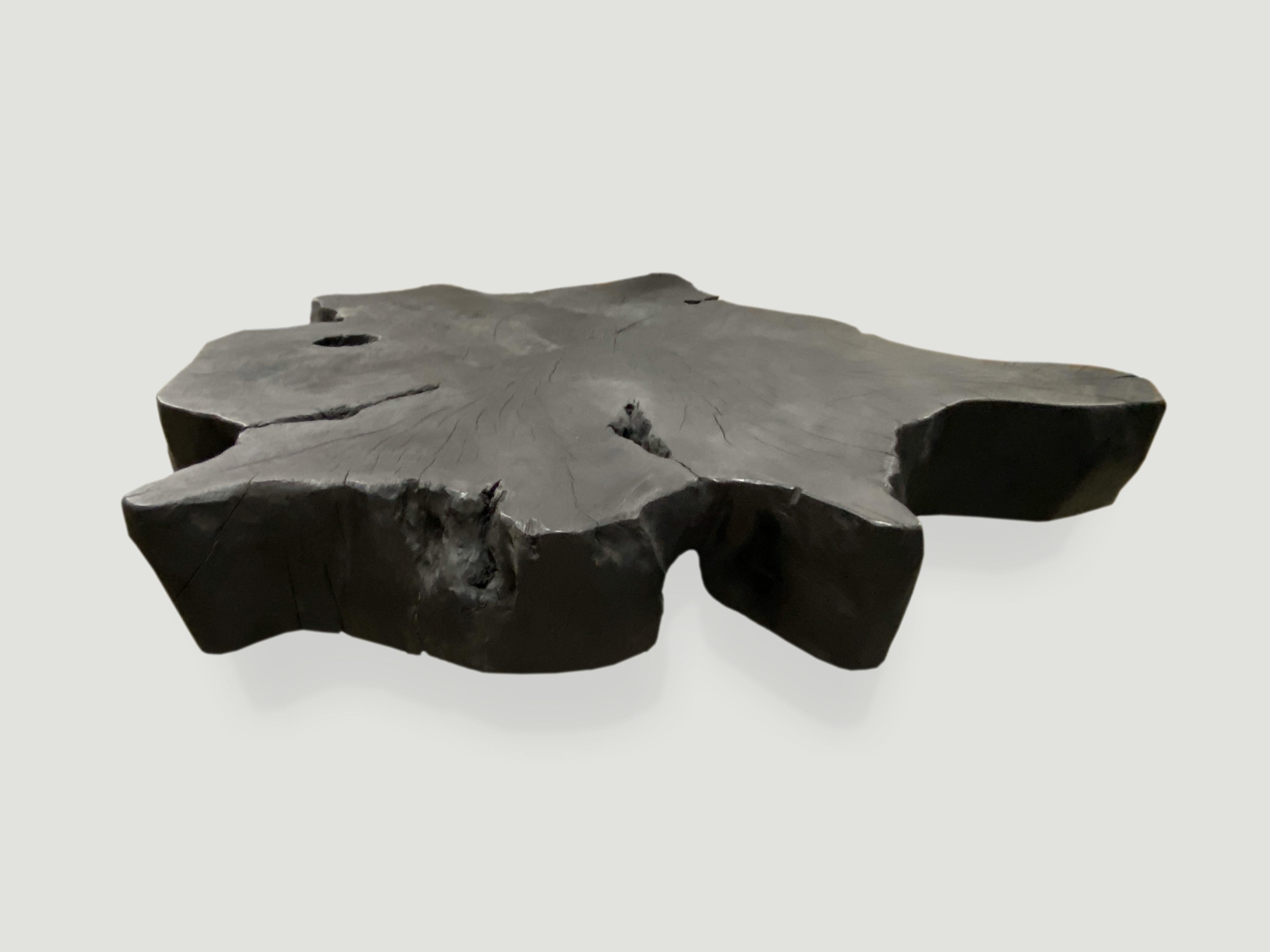 Andrianna Shamaris Large Charred Mahogany Wood Coffee Table 1